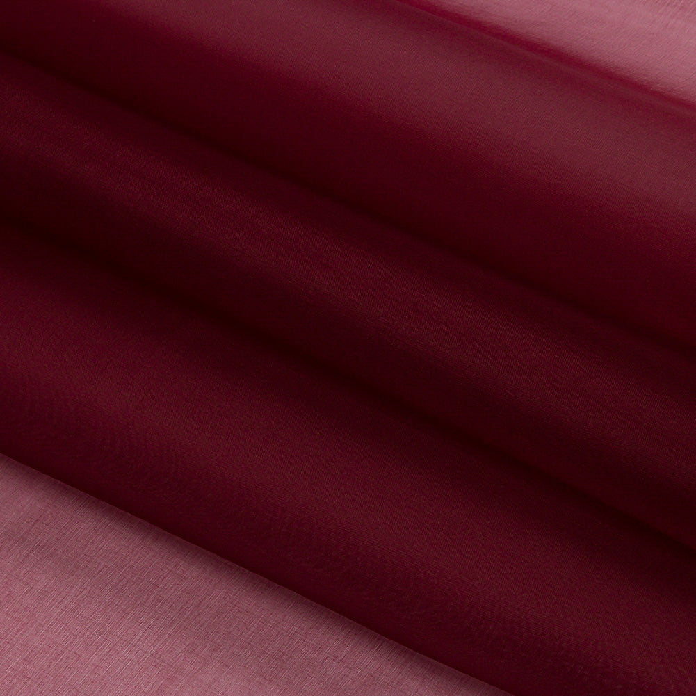 Silk Organza 44" - Maroon - Premium Collection