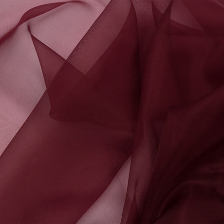 Silk Organza 44" - Maroon - Premium Collection