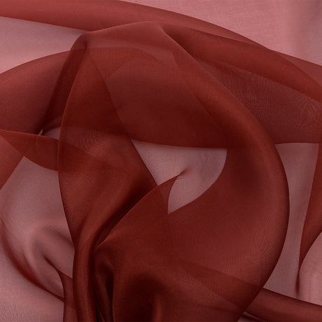 Silk Organza 44" - Mahogany - Premium Collection