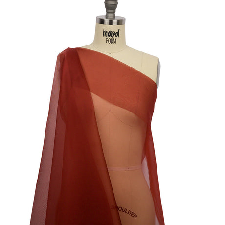 Silk Organza 44" - Rust - Premium Collection