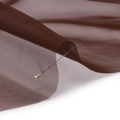 Silk Organza 44" - Dark Brown - Premium Collection