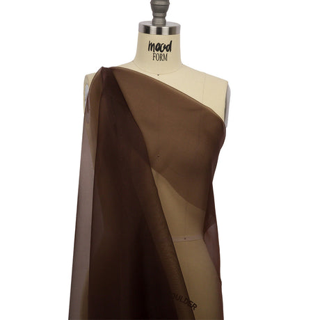Silk Organza 44" - Dark Brown - Premium Collection