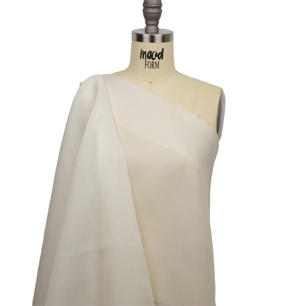 Silk Satin-Face Organza 54" - Whisper White - Premium Collection
