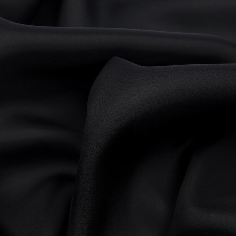 Silk Satin-Face Organza 54" - Black - Premium Collection