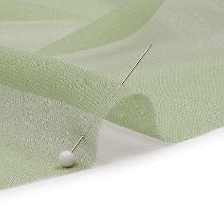 Silk Chiffon 44" - Oil Green - Premium Collection