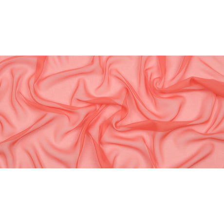 Silk Chiffon 44" - Coral - Premium Collection