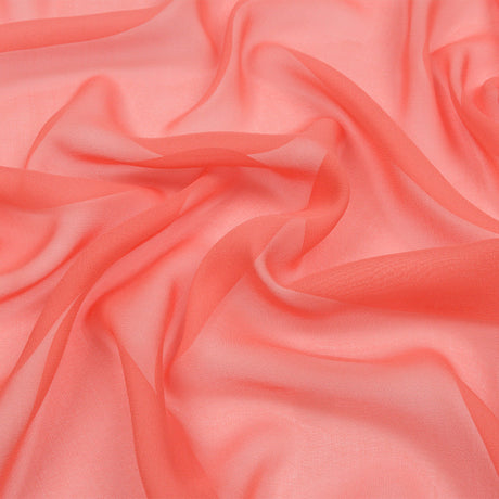Silk Chiffon 44" - Coral - Premium Collection