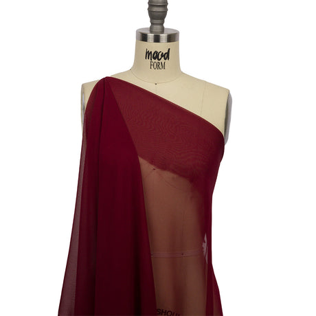 Silk Chiffon 44" - Maroon - Premium Collection