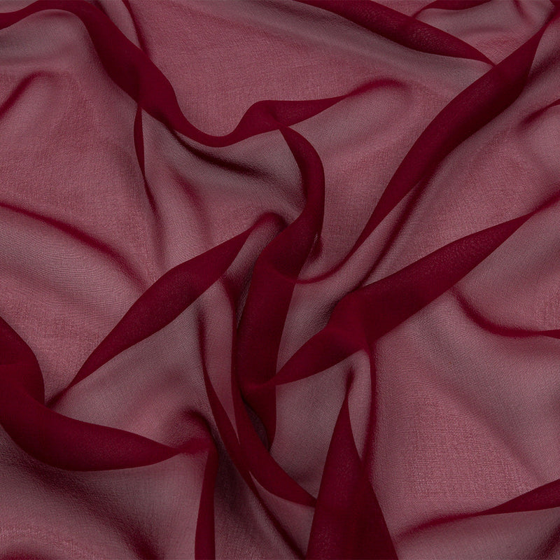 Silk Chiffon 44" - Maroon - Premium Collection