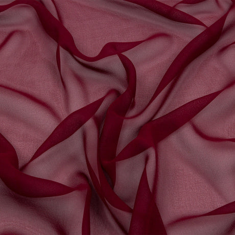 Silk Chiffon 44" - Maroon - Premium Collection