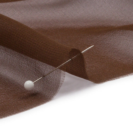Silk Chiffon 44" - Chocolate - Premium Collection