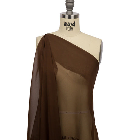 Silk Chiffon 44" - Chocolate - Premium Collection