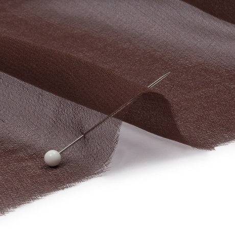 Silk Chiffon 44" - Dark Brown - Premium Collection
