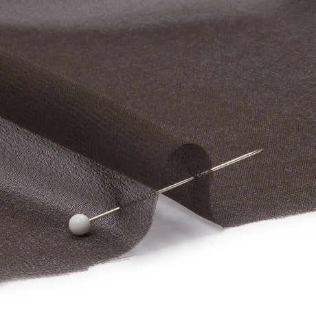 Silk Chiffon 44" - Deep Charcoal - Premium Collection