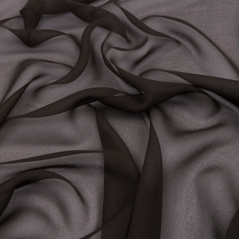 Silk Chiffon 44" - Deep Charcoal - Premium Collection