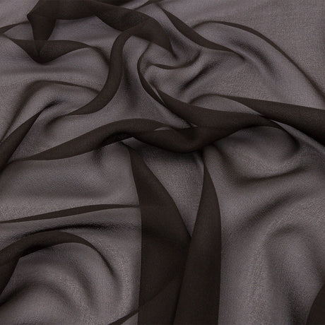 Silk Chiffon 44" - Deep Charcoal - Premium Collection