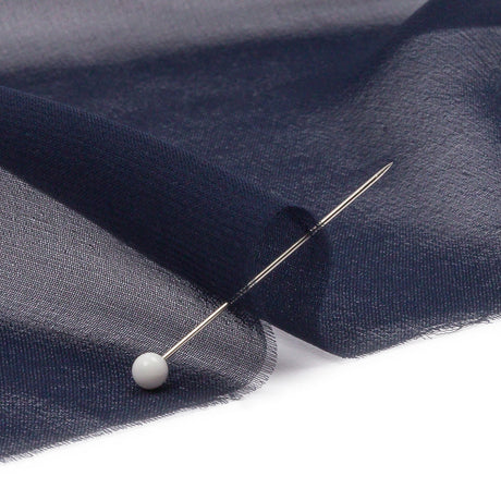 Silk Chiffon 44" - Navy - Premium Collection