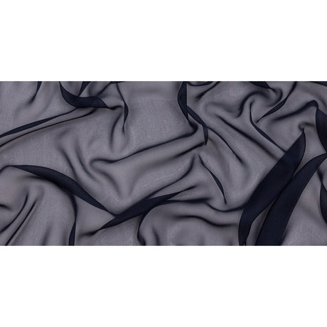 Silk Chiffon 44" - Navy - Premium Collection