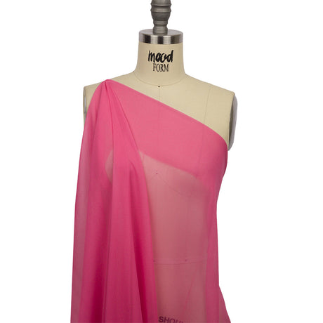 Silk Chiffon 54" - Carmine Rose - Premium Collection