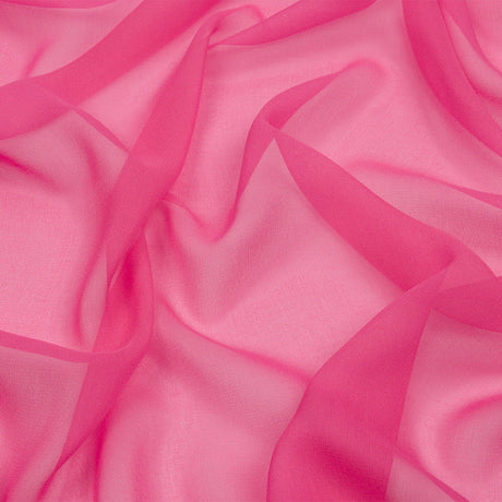 Silk Chiffon 54" - Carmine Rose - Premium Collection