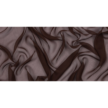 Silk Chiffon 54" - Dark Brown - Premium Collection