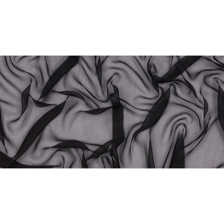 Silk Chiffon 54" - Black - Premium Collection