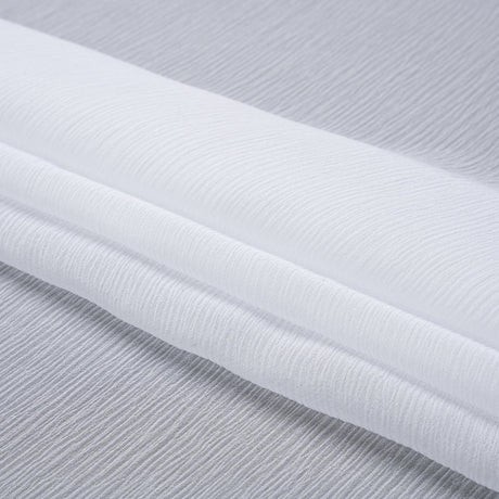Crinkled Silk Chiffon - Bright White - Premium Collection