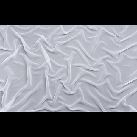 Crinkled Silk Chiffon - Bright White - Premium Collection