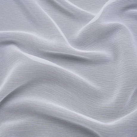 Crinkled Silk Chiffon - Bright White - Premium Collection