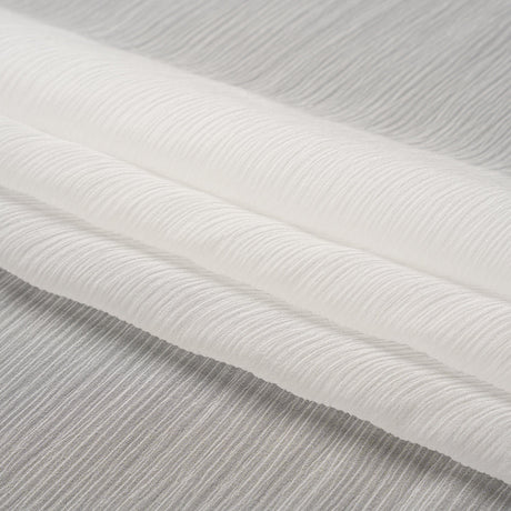 Crinkled Silk Chiffon - Whisper White - Premium Collection