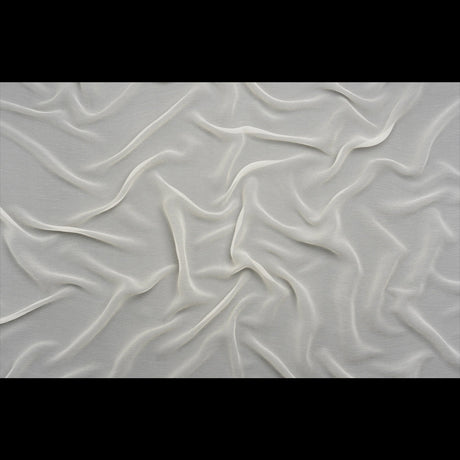 Crinkled Silk Chiffon - Antique White - Premium Collection