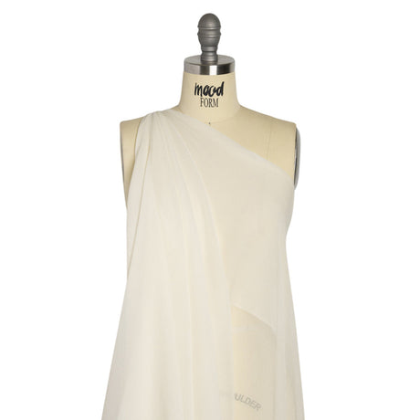 Crinkled Silk Chiffon - Antique White - Premium Collection