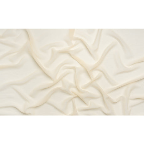 Crinkled Silk Chiffon - Tapioca - Premium Collection