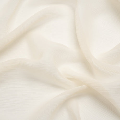 Crinkled Silk Chiffon - Tapioca - Premium Collection
