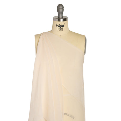 Crinkled Silk Chiffon - Nude - Premium Collection