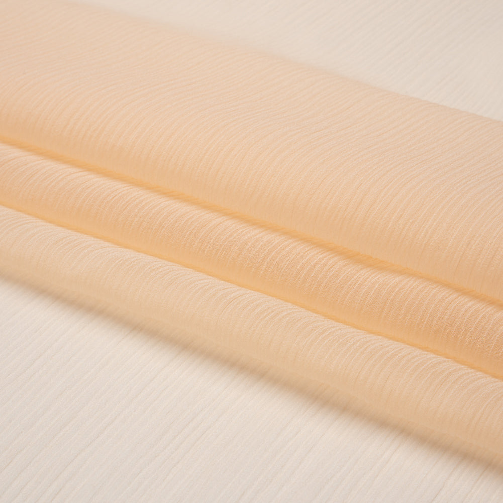 Crinkled Silk Chiffon - Bellini - Premium Collection
