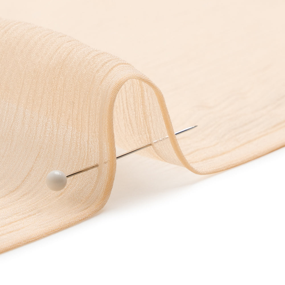 Crinkled Silk Chiffon - Pale Blush - Premium Collection