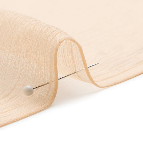 Crinkled Silk Chiffon - Pale Blush - Premium Collection