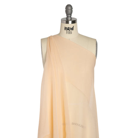 Crinkled Silk Chiffon - Pale Blush - Premium Collection