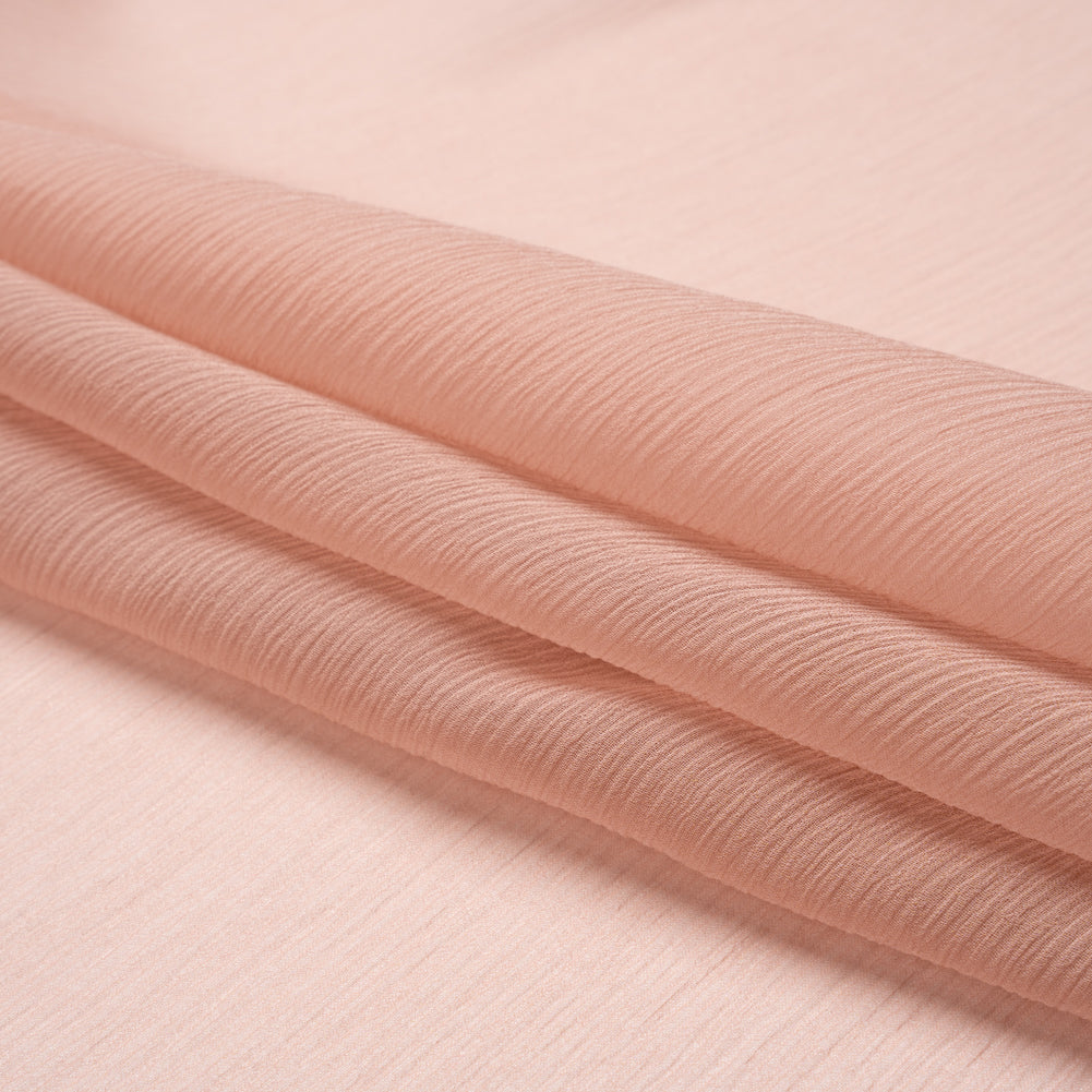 Crinkled Silk Chiffon - Blush - Premium Collection