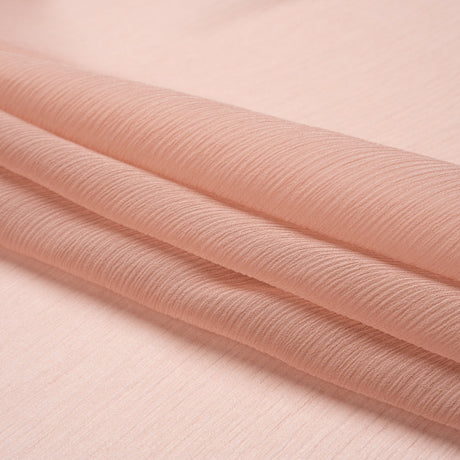 Crinkled Silk Chiffon - Blush - Premium Collection