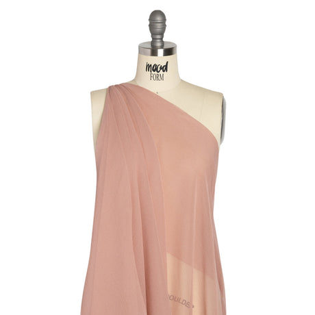 Crinkled Silk Chiffon - Blush - Premium Collection