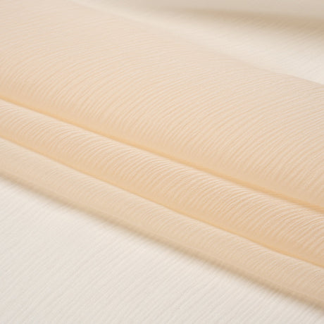 Crinkled Silk Chiffon - Cream Pink - Premium Collection