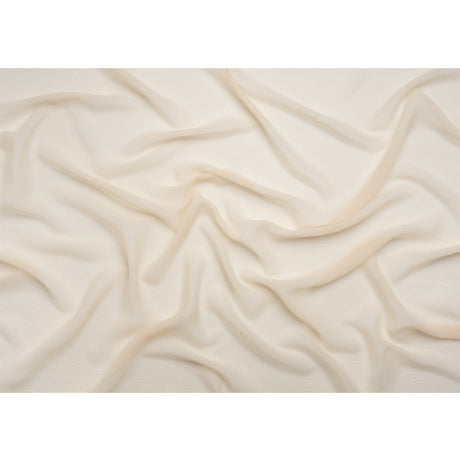 Crinkled Silk Chiffon - Cream Pink - Premium Collection