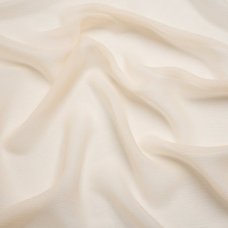 Crinkled Silk Chiffon - Cream Pink - Premium Collection