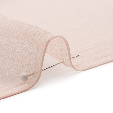 Crinkled Silk Chiffon - Veiled Rose - Premium Collection