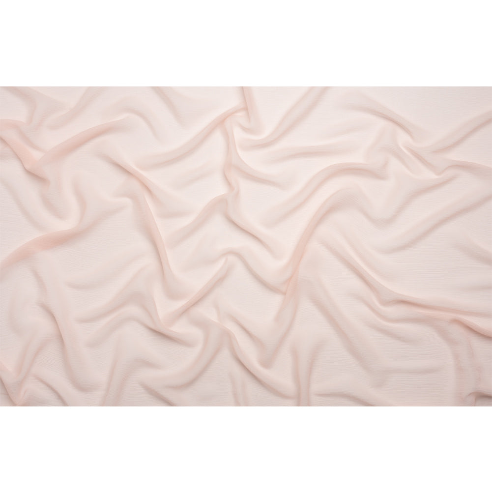 Crinkled Silk Chiffon - Veiled Rose - Premium Collection
