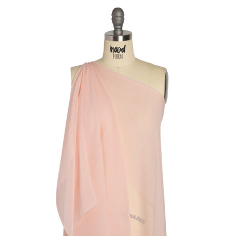 Crinkled Silk Chiffon - Veiled Rose - Premium Collection