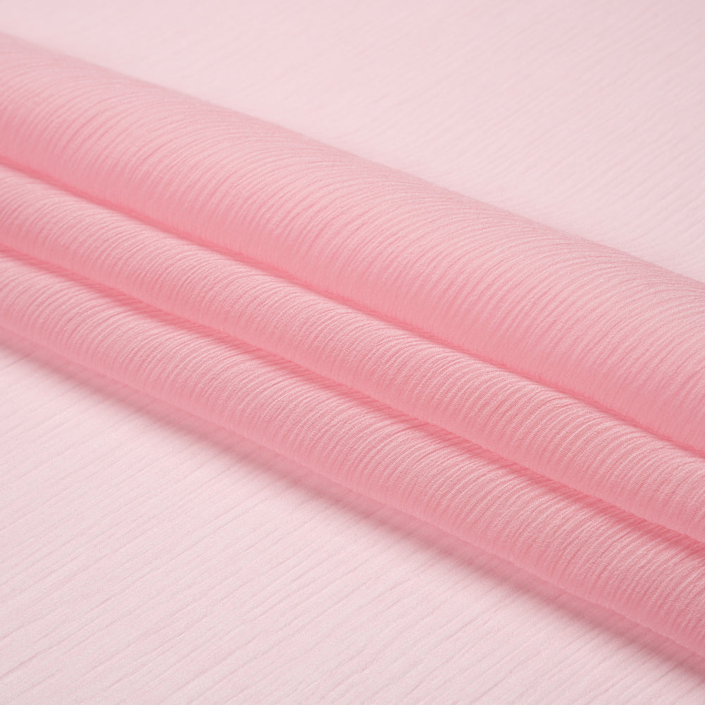 Crinkled Silk Chiffon - Candy Pink - Premium Collection