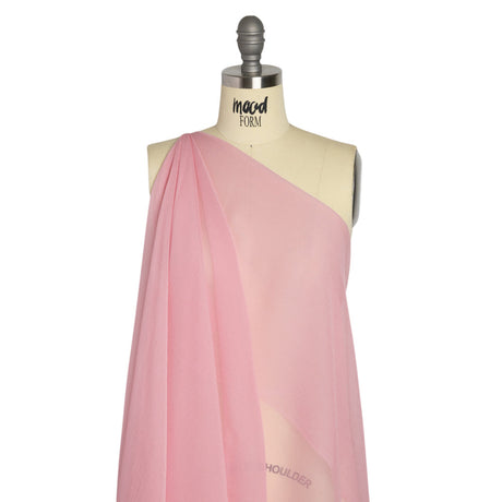 Crinkled Silk Chiffon - Candy Pink - Premium Collection